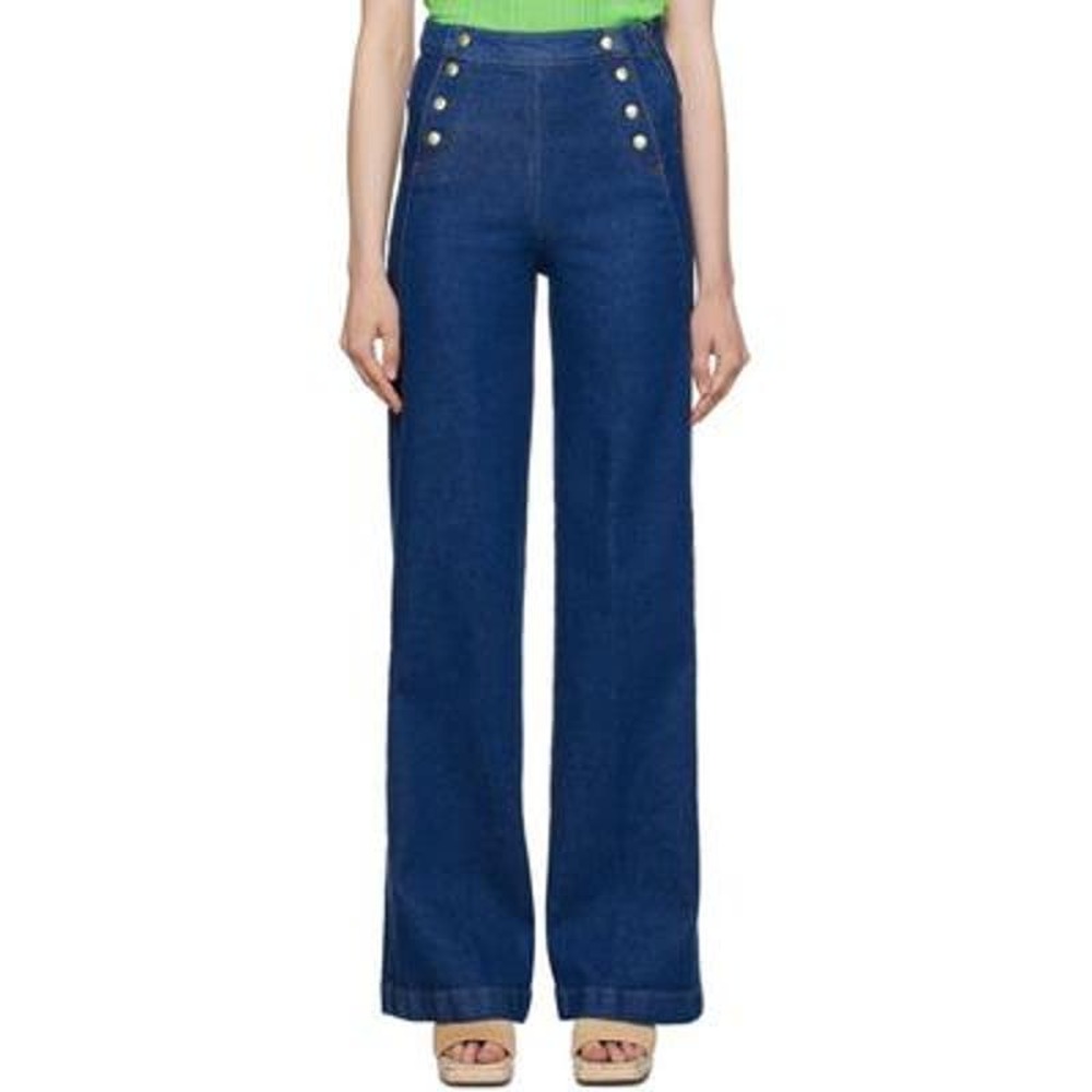 Frame Blue Sailor Snap Jeans NWT Size 33